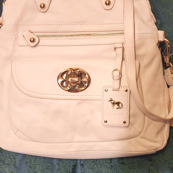 Emma Fox White Leather Satchel - Picture 2 of 10